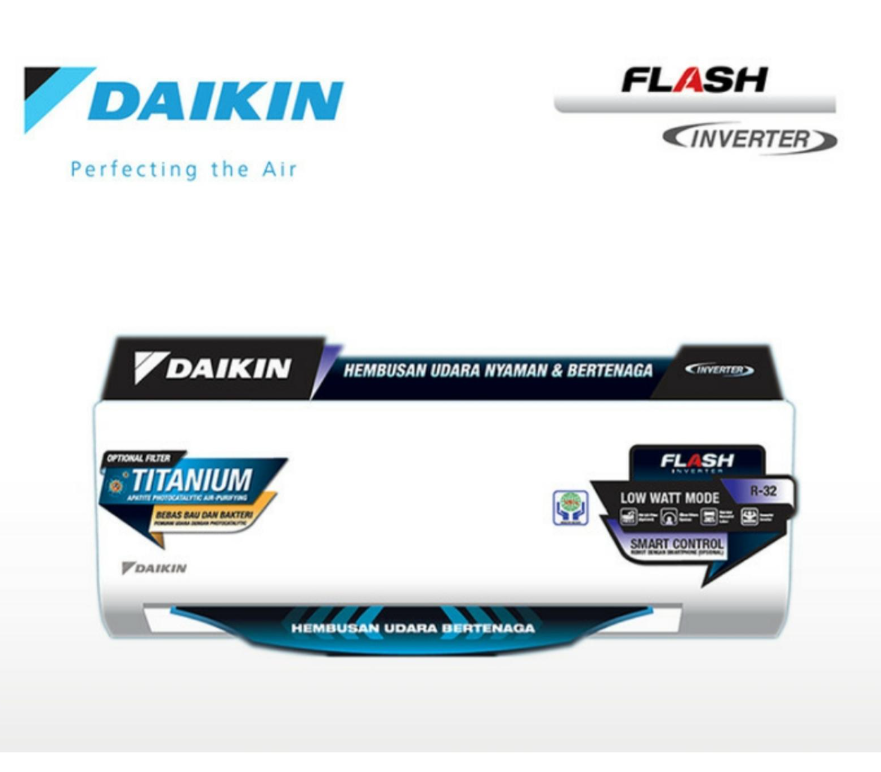 AC DAIKIN FLASH INVERTER 1 PK STKQ 25 UV